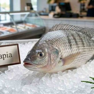 Fresh tilapia ready for frying and grilling seafood