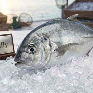 Fresh trevally ready for grilling and frying ocean fish