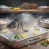Premium Fresh Oyster luxury seafood served on ice with lemon wedges in UAE fine dining style