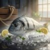 Faskar Fish (فسكر سمك) fresh whole fish displayed on ice at seafood market in UAE
